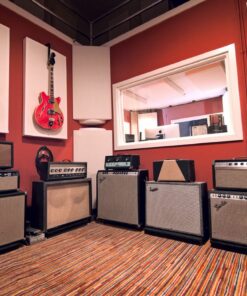 GIK Acoustics 242 Acoustic Panels behind guitars