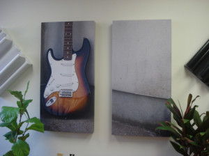 GIK Acoustics acoustic art panels on wall diptych