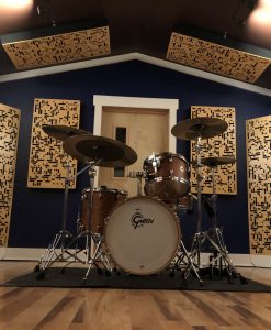 Chris Wadsworth Gretsch Drumset with GIK Acoustics Alpha Series Acoustic Panels and Bass Traps