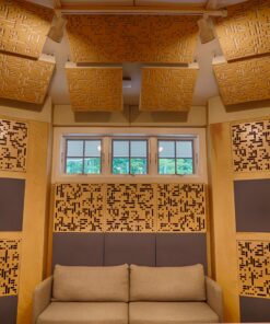 GIK Acoustics Alpha Series panels back wall in Brandon Jones Studio