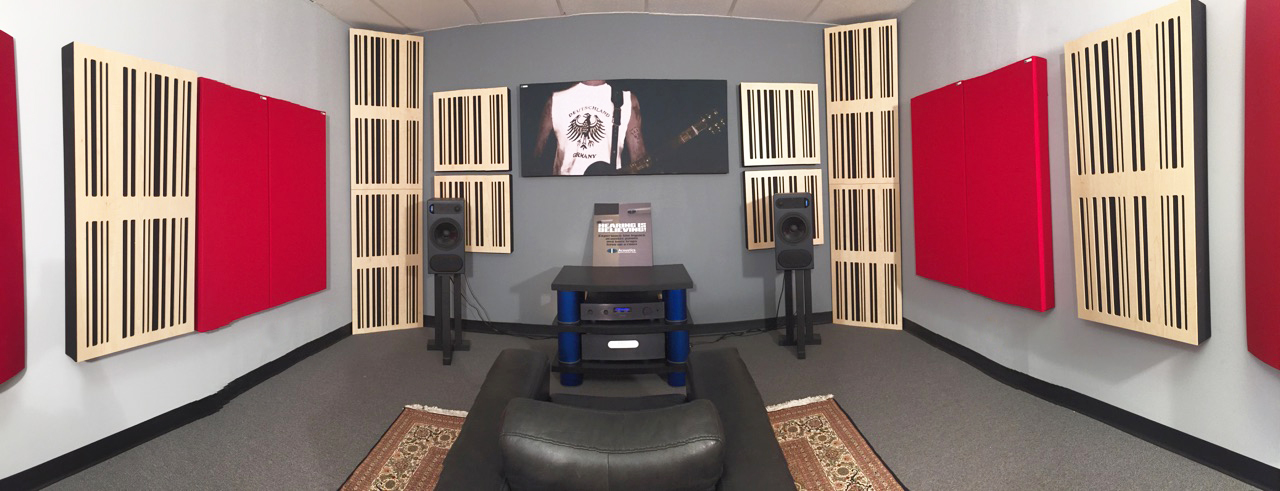 Alpha Series Acoustic Panels absorber diffusors by GIK Acoustics in Demo Room