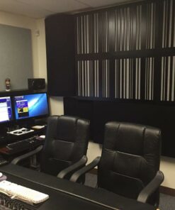 Bass trap diffusor absorber alpha series by GIK Acoustics back wall Tiki recording Mastering Room