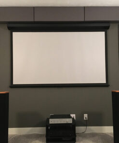 Home theater acoustics with GIK Acoustics soffit bass traps and corner bass traps