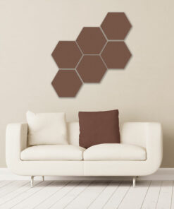 GIK Acoustics Brown Hexagon Acoustic Panels 1x1 decorative sound absorbing panels in room