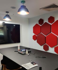 Simply Sound and Vision Installation of Hexagon Decorative Acoustic panels