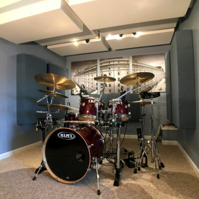 Home Recording Studio ideas for Drums GIK Acoustics monster bass traps 244 bass traps Michael Bell