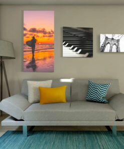 Affordable galllery quality sound absorbing canvas prints in different sizes in residential or office