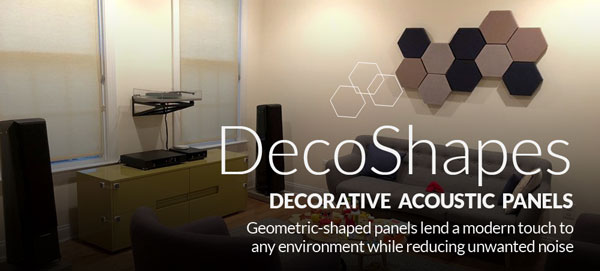 DecoShapes Decorative Acoustic Panels to absorb sound in residential and office settings